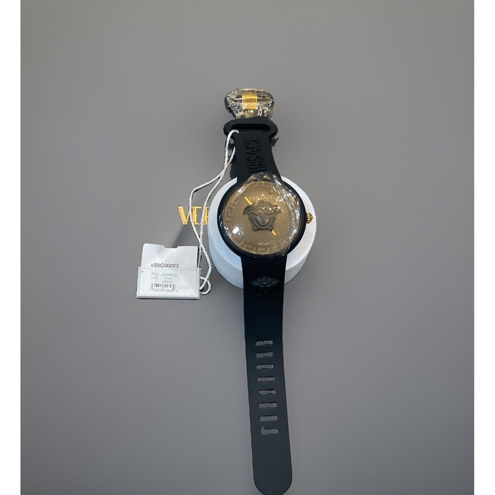 Versace Fashion Watch Womens 39mm Silicone Strap VE6G00223, Black
